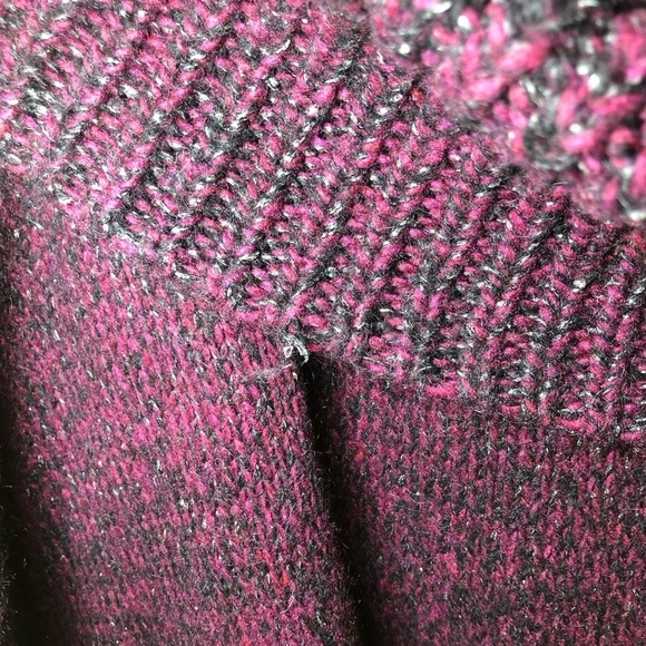 WHITE House black market Marl belted poncho sweater size S - Picture 7 of 10